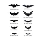 12/24pcs Halloween New Night Light Bat PET Stereoscopic Bat Festival Party Decoration LED Night Light Wall Decal