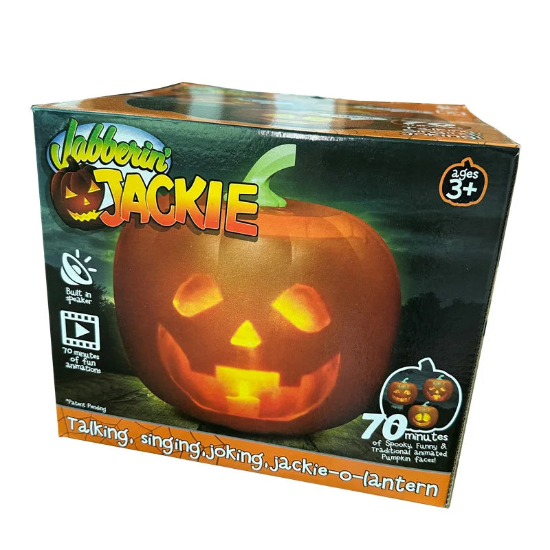 Halloween Creative Ornaments Talking and Singing Funny Expression Pumpkin Lantern Decoration Halloween Atmosphere Decorative