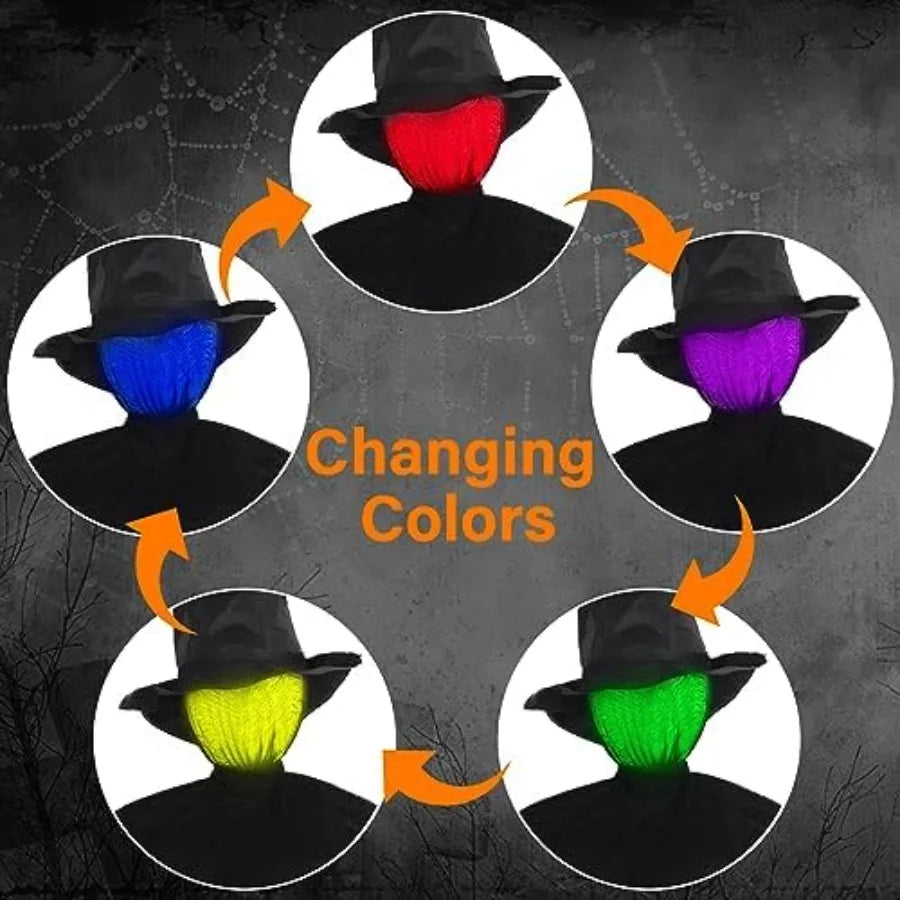 Hallomart 6 Ft Light up Witch Stakes Halloween Yard Decorations Set of 3 Scary Witches with Multiple Colors LED Lights Haunted Ho