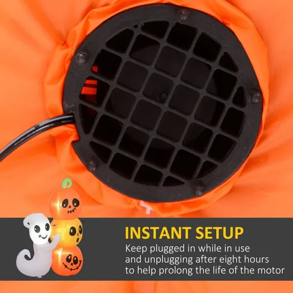 Spooky Inflatable Halloween Decoration – Outdoor Yard Ghosts & Pumpkins with LED Lights